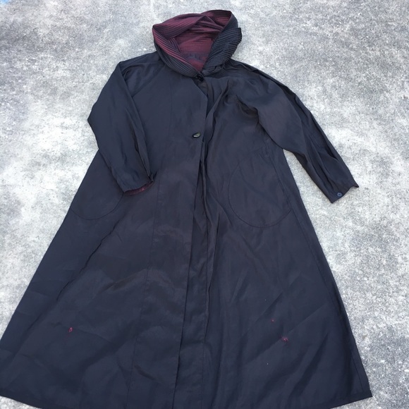 Silky Reversible Long Witchy Cape Robe Jacket - Picture 5 of 8